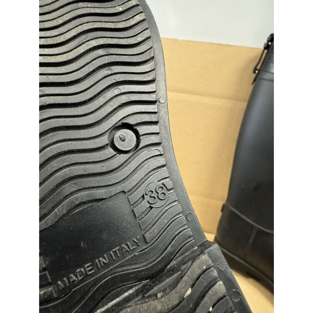 Women's Burberry Black Rubber Knee Rain Boots Size EU 38 / 7.5/8 US - Picture 7 of 9